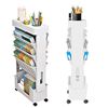 Image 1 : NOAM Mobile Bookshelf with Wheels, New