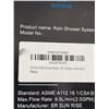 Image 4 : SR Sun Rise Matte Black Rain Shower System