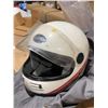 Image 4 : Griffin GS 510 Motorcycle Helmet White Red Stripe