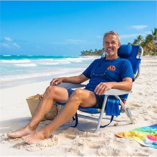 Tommy Bahama Blue Folding Beach Chair