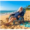 Image 1 : Rio Brands Striped Folding Backpack Beach Chair