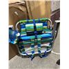 Image 2 : Rio Brands Striped Folding Backpack Beach Chair