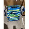 Image 3 : Rio Brands Striped Folding Backpack Beach Chair