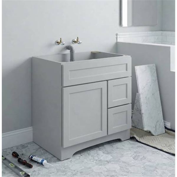 White Bathroom Vanity Cabinet 30x22x33 Inch