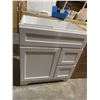 Image 2 : White Bathroom Vanity Cabinet 30x22x33 Inch