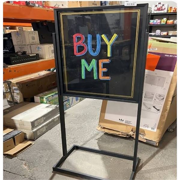 Black Metal Sign Stand 22.5 x 28 Inch Frame