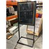 Image 2 : Black Metal Sign Stand 22.5 x 28 Inch Frame
