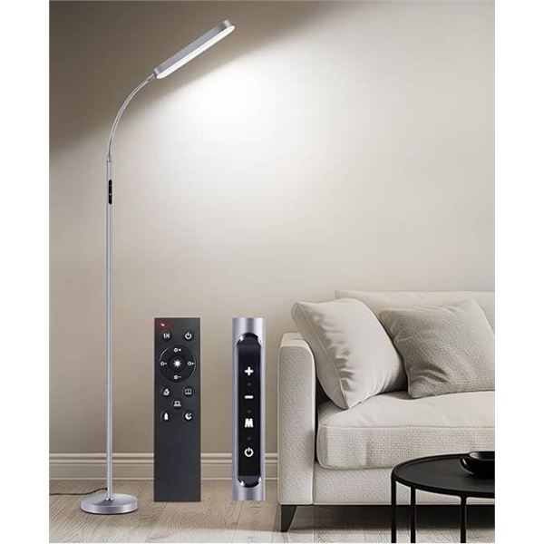 OUTON LED Floor Lamp Silver Grey