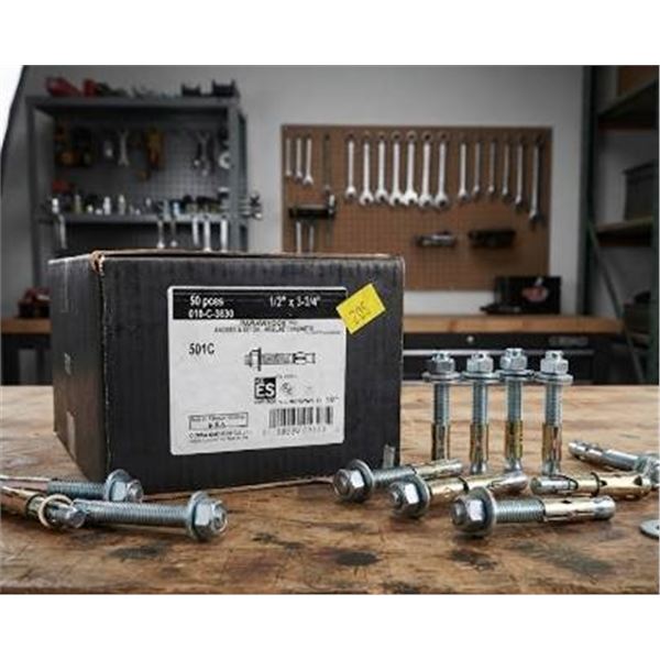 Cobra Parawedge Concrete Anchors 1/2" x 3-3/4" 50pcs