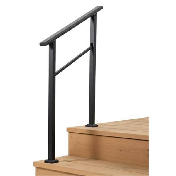 Metal Stair Handrail Kit, 2-Post, Wall Mount