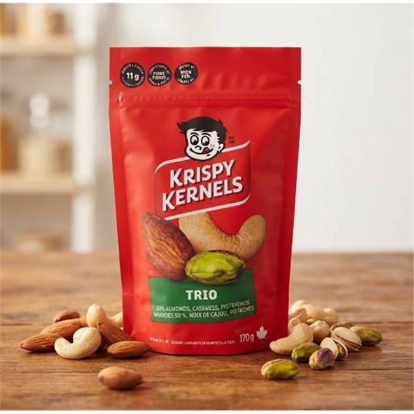 Krispy Kernels Trio Almonds Cashews Pistachios 8x170g