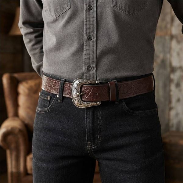 Silver Jeans Co. Brown Leather Belt 36-38