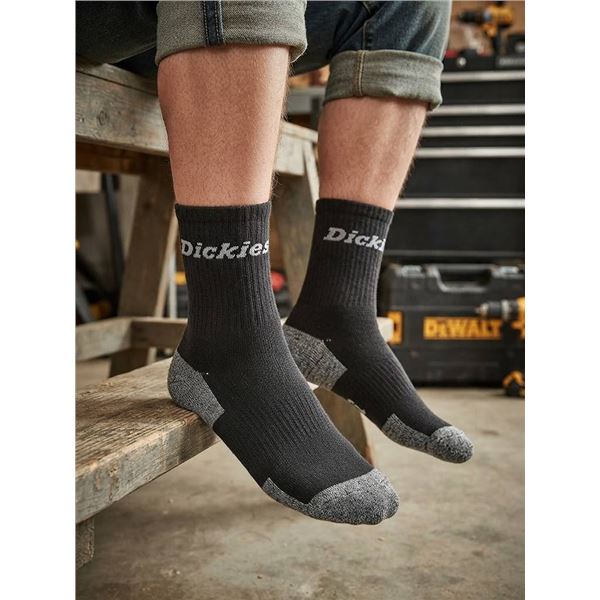 Dickies DRY-TECH Crew Socks, 10 Pair, Size 6-12