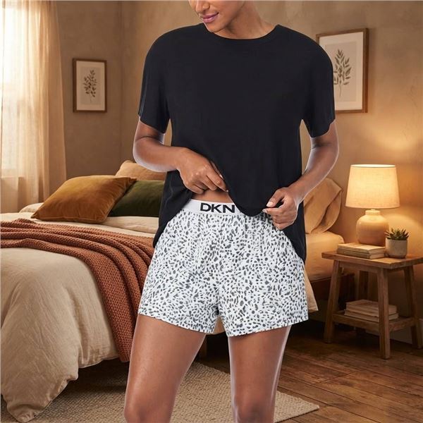DKNY 2pc Lounge Set T-Shirt & Shorts L/G