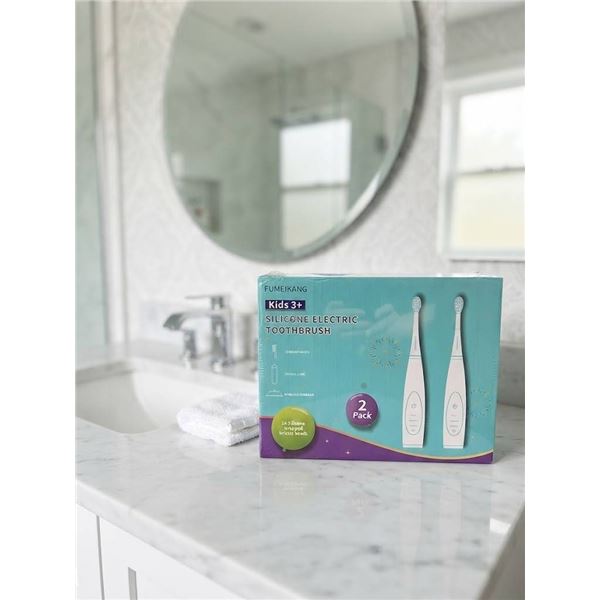 Fumeikang Kids Silicone Electric Toothbrush 2pk