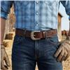 Image 1 : Silver Jeans Co. M/M Brown Tooled Leather Belt