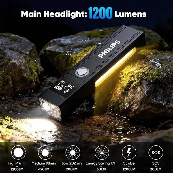 Philips Flashlight 6 Modes LED Magnetic