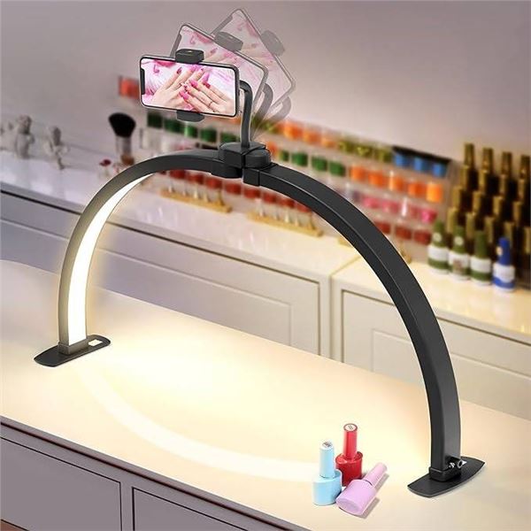 Yokilly Arc Half Moon Desk Lamp Black