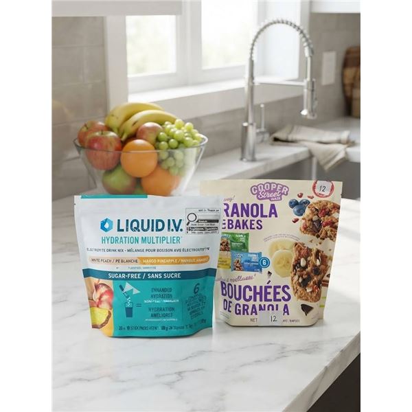 Liquid I.V. Hydration & Granola Bakes Snacks