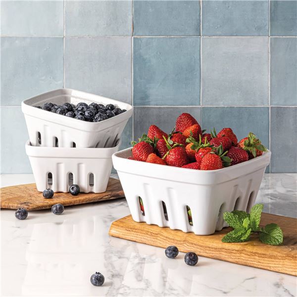 Over & Back Stoneware Multipurpose Baskets Set