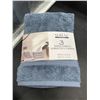 Image 2 : Serene Home 3-Pack Blue Cotton Hand Towels