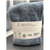 Image 3 : Serene Home 3-Pack Blue Cotton Hand Towels