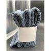 Image 4 : Serene Home 3-Pack Blue Cotton Hand Towels