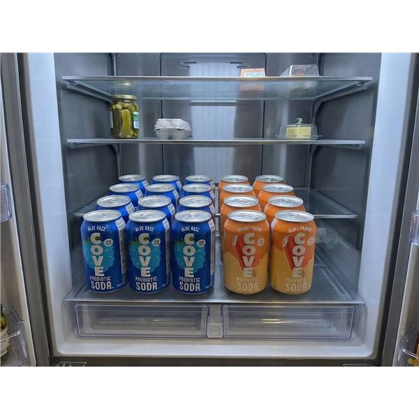 Cove Probiotic Soda 12 Cans Blue Razz Orange Cream