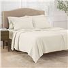 Image 1 : Comfy Bamboo World 4 Pc King Sheet Set White