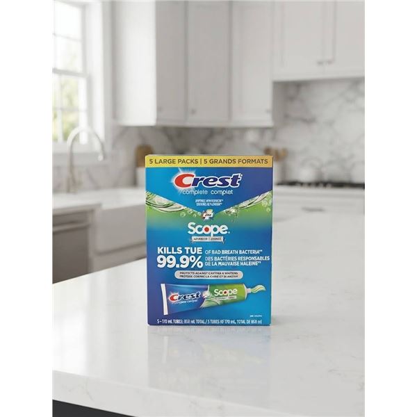 Crest Scope 5-Pack Fluoride Toothpaste 850ml