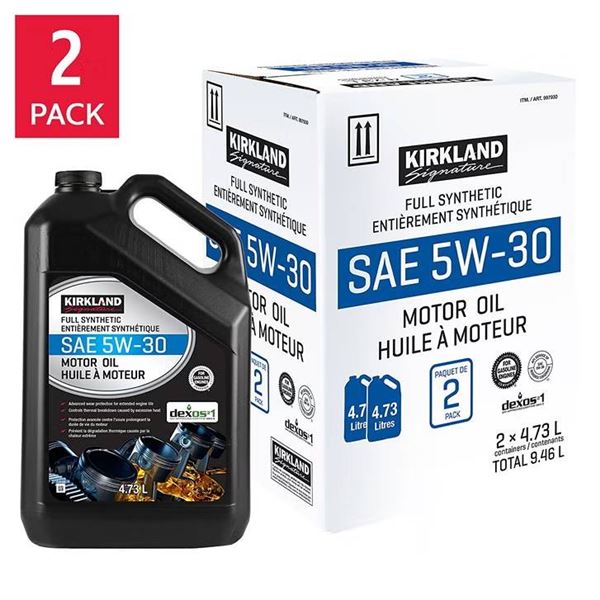 Kirkland SAE 5W-30 Full Synthetic Motor Oil 2pk