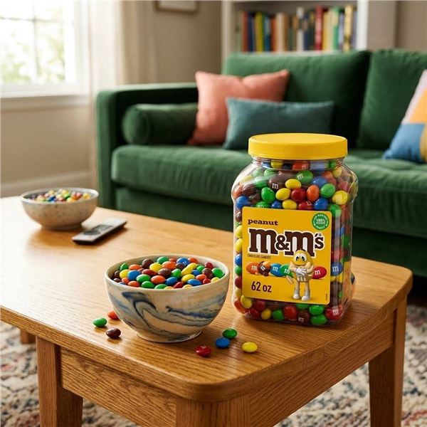 M&M's Peanut Chocolate Candies 1.3kg Jar