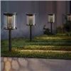 Image 1 : 6 Black Outdoor Solar Pathway Lights