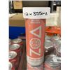 Image 3 : ZOA White Peach 355ml Energy Drink, 12-Pack
