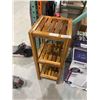 Image 2 : Solid Wood 3-Shelf Slatted Storage Rack 32.5"