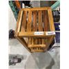 Image 3 : Solid Wood 3-Shelf Slatted Storage Rack 32.5"