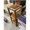 Image 6 : Solid Wood 3-Shelf Slatted Storage Rack 32.5"