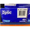 Image 4 : Lot of 3 Ziploc Freezer Medium 60 Bags Partially Opened