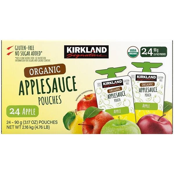 Kirkland Organic Apple Snack Pouches 24x90g