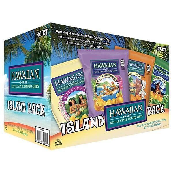 Hawaiian Kettle Style Chips Island Pack 30 Bags