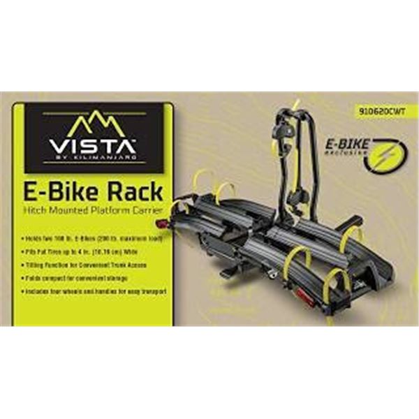Vista E-Bike Rack Hitch Platform 2-Bike Black