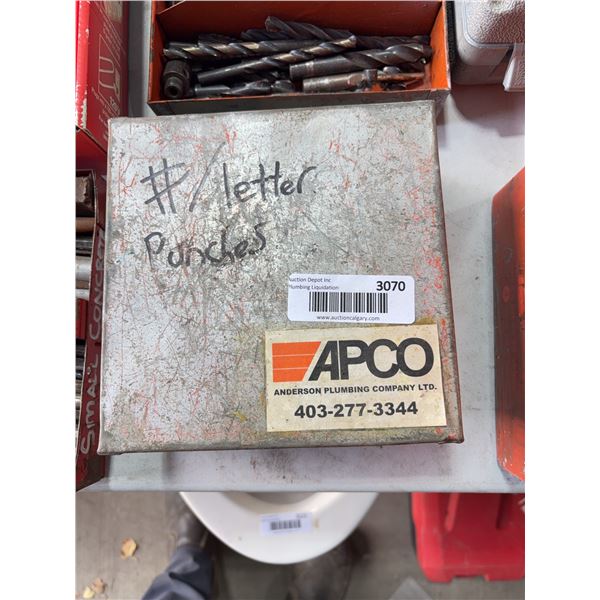 Steel Letter and Number Punch Set in Case