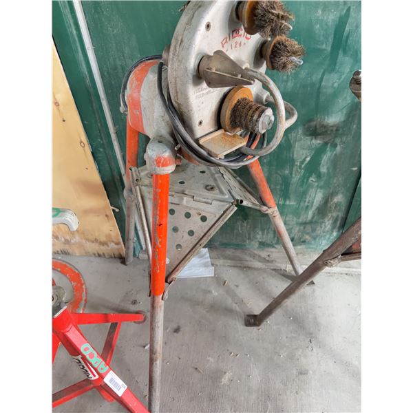 RIDGID 124 Pipe Cleaning Machine on Stand
