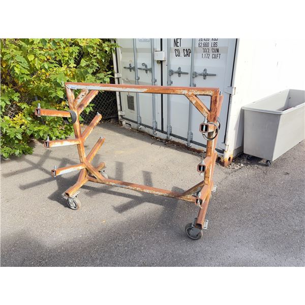 Steel Pipe Cart Frame on Wheels 48x50 Inches