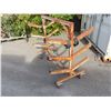 Image 2 : Steel Pipe Cart Frame on Wheels 48x50 Inches