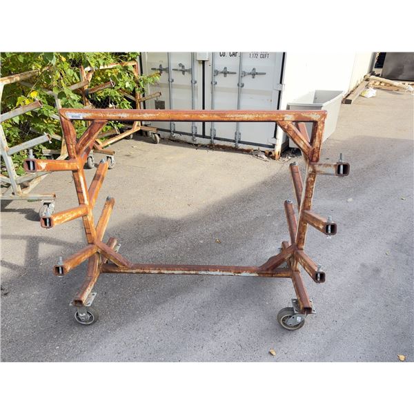 Steel Pipe Cart Frame on Wheels 48x50 Inches