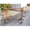 Image 1 : Steel Pipe Cart Frame on Wheels 48x50 Inches