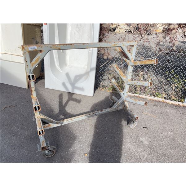 Steel Pipe Cart Frame on Wheels 48x50 Inches