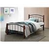 Image 1 : Hodedah HI599 Queen Metal Bed Frame Mahogany