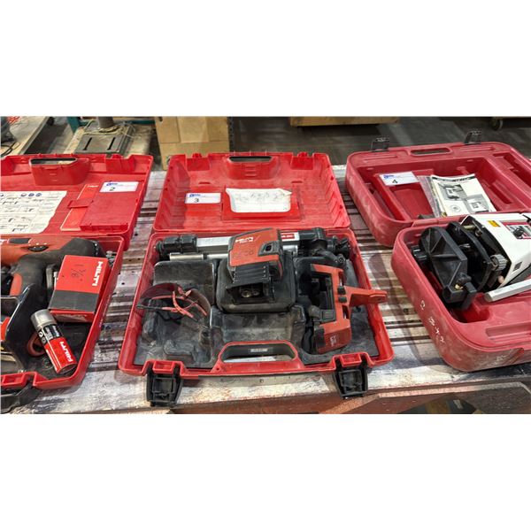HILTI PMA20 EXTENDABLE COMPACT TRIPOD WITH HILTI PMC46 COMBINATION LASER, PMA78 MOUNTING ACCESSORY